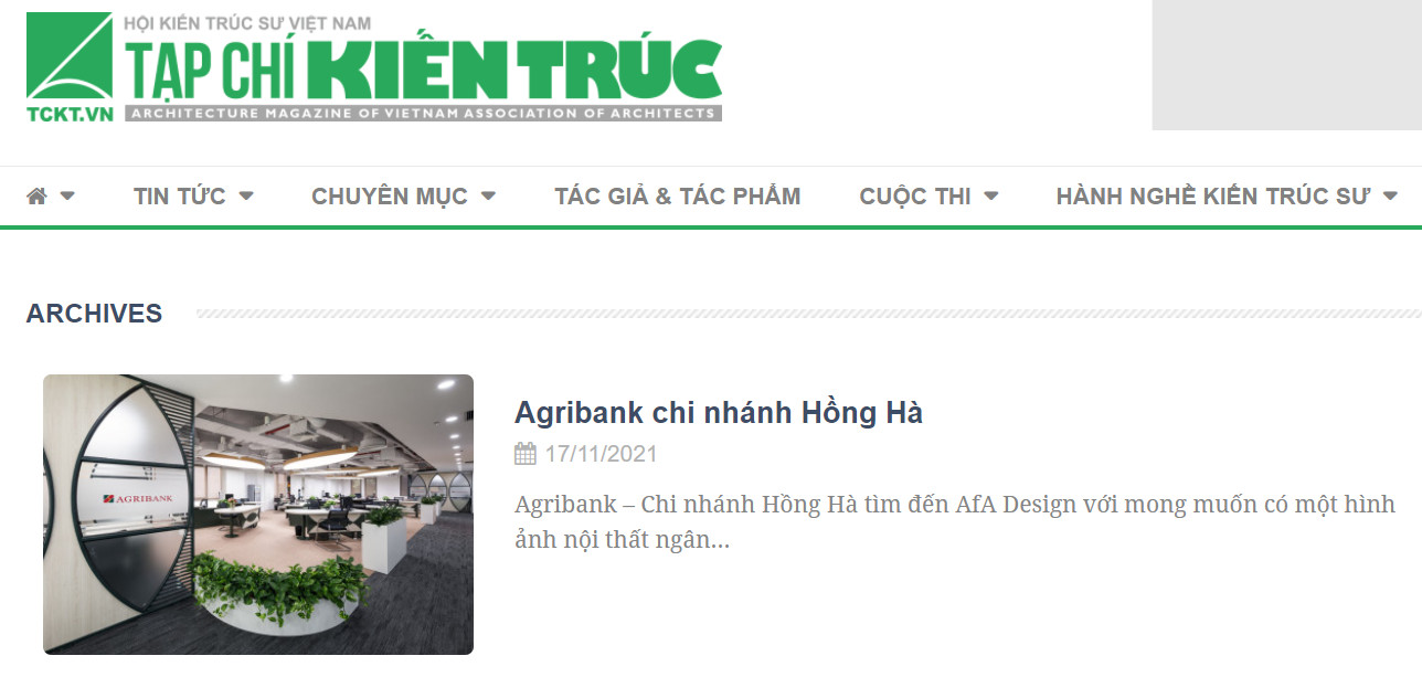 Agribank chi nhánh Hồng Hà - Tạp Chí Kiến Trúc