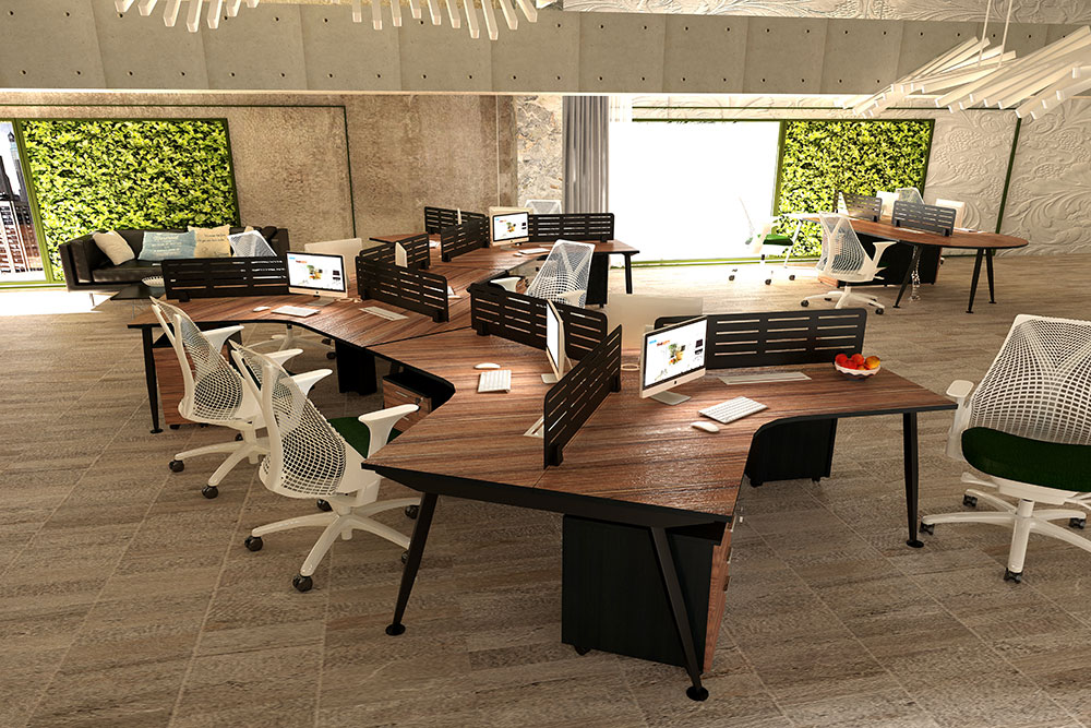 Thiết kế nội thất văn phòng xanh khơi gợi sự hứng khởi khi làm việc